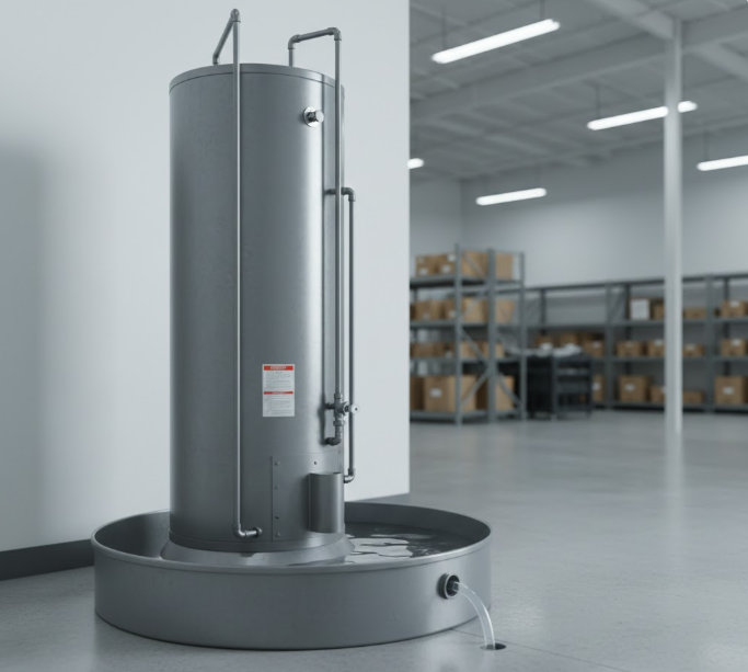 bac de rétention chauffe eau