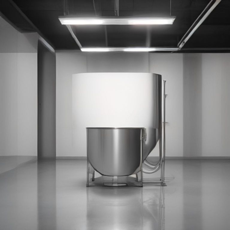 Cuve de rétention inox fixe avec fond incliné pour vidange totale